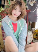 くせ毛風ウルフボブ小顔ミルクティアッシュc5大宮10代20代30代