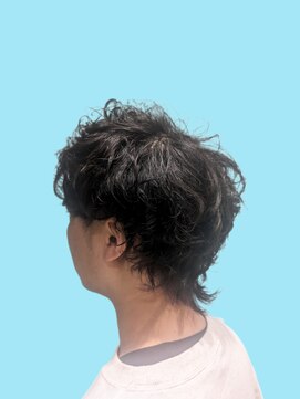 ウシワカマルエムティードット(USHIWAKAMARU MT.) ニュアンスパーマ×マッシュウルフ