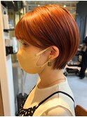 外国人風艶髪×丸みショート