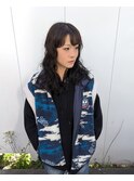 笑顔溢れるロングパーマ/ウェーブヘア/ウェーブ/顔周りレイヤー