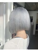 ハイトーン×ボブ×シルバーカラー(表参道)