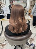 ★韓国風巻き髪ミルクティーベージュ/髪質改善カラー