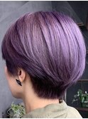 マッシュ/Wカラー/パープル/20代/30代/40代