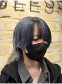 中性ショートウルフ/セクションカラー
