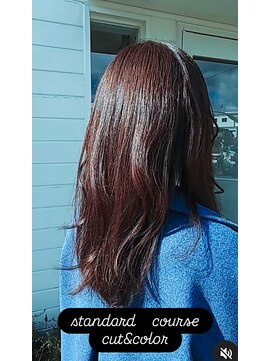 ヘアアトリエ ナイン 岡部店(hair atelier nine) メルティーカラー/似合わせカット/ウェーブミディアム/福島市