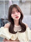 美髪韓国レイヤーイメチェン似合わせ小顔シースルーワイドバング