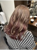他とは違う!ちょー可愛い全頭ブリーチから作るインナーカラー