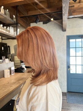 マスカリ(muscali) くびれヘア#ハイライトカラー#アプリコットオレンジb96