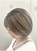 【AYAKA】ボブレイヤー/ベージュカラー/ブリーチ