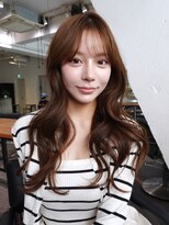 シオン(shion)&nbsp;ロング顔周りレイヤー韓国ヘア似合わせカット_F1288