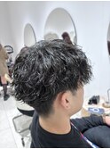 波巻きパーマ