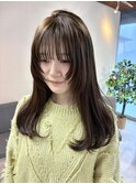 レイヤーカット/フェイスレイヤー/オリーブベージュ/柏美容室