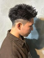 ニアウ 新宿(Niau) MEN’S/リバースセンターパート/ニュアンスパーマ/新宿
