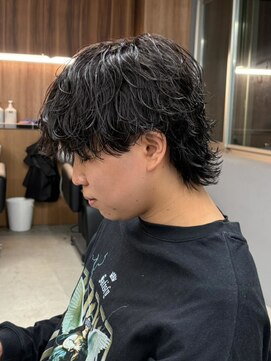 エルマーク 和歌山(L-MARK) メンズウルフ/men's/スパイラルパーマ/波巻き/ツイスパ