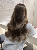 韓国オリーブベージュレイヤーカット髪質改善