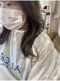 〇韓国 顔まわりレイヤー ブリーチなし グレージュ