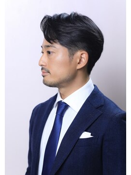 パウダー(powder) アップバング リクルート バーバースタイル センターパート
