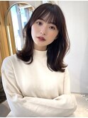 似合わせ顔まわりカット　銀座美容室　動きの出る抜け感レイヤー
