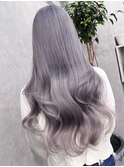 ラベンダーシルバー/ブリーチ/ダブルカラー