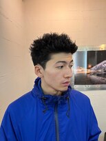 ビーバイエイトジェンツ(Bee by EIGHT GENTS)&nbsp;MEN'S HAIRマッシュウルフアッシュブラックカルマパーマ