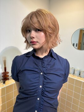 ネルケ 立川(nelke) ミルクティーベージュ×顎bob