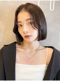 韓国ボブくびれボブ切りっぱなしボブ額下ボブ M0806表参道