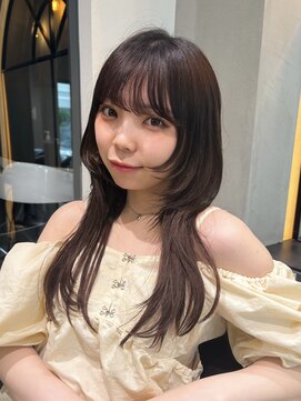 ロンドエニカ 大宮(Lond enika) ロングウルフレイヤーカットブラウンカラー大宮美容室