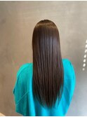 大人のサラ艶ロングストレート 髪質改善ケアカラー/メテオカラー