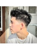 スタイリスト【上岡】テーパーフェードスパイキーショート