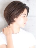 ショート・ボブ/面長/前髪なし/絶壁解消/30代/40代/50代/くびれ
