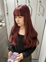 リラス 博多(rilas)&nbsp;ワイドバング　イメチェン　暖色カラー　切りっぱなし