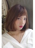 ブラウンベージュ×内巻きボブディ【20代30代40代50代】
