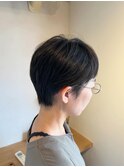 オン眉バングショート