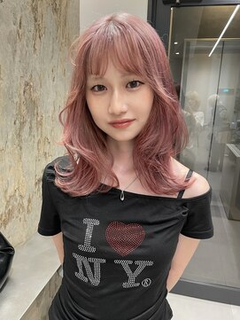 ソル 栄矢場町(SOL) モーヴピンク/ピンクカラー/レイヤーカット/くびれミディ