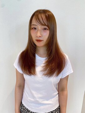 エンター 天神店(ENTER) ロングレイヤー/顔まわりカット/透明感/ブラウン