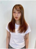 ロングレイヤー/顔まわりカット/透明感/ブラウン
