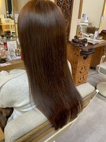 ヘアリゾート粋 ウナム 新宿東口店(enam)&nbsp;ストレートヘア/艶髪/オレンジブラウン