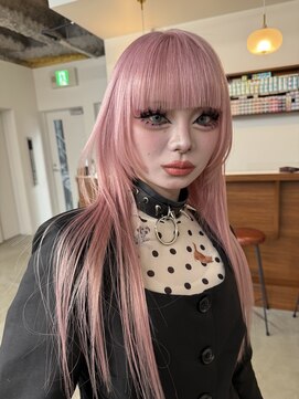 ペレ 梅田(PELE) イメチェン/ピンクベージュ/アンブレラカラー/前髪/梅田