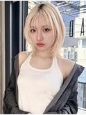 ブロンド×ハッシュカット×垢抜け ウルフカット t46