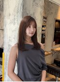 【小顔効果◎】韓国風レイヤー×透明感カラー