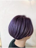 ハンサムショート&パープルカラー♪