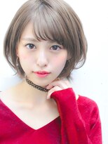 大人可愛い20代30代40代黒髪前下がりショートボブ丸みショート◎