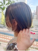 シークレットハイライト/艶髪ボブ/イルミナカラーオーシャン