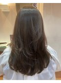 【イノアカラー】艶髪/グレージュ/くすみカラー/ロングヘア