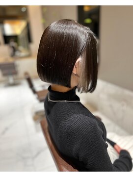 ルクール 喜多町店(Le Coeur) 前下がりボブ × インナーカラー/グレージュ◎20代30代40代50代