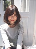 メルトカラー×毛先ふんわりナチュラルボブ