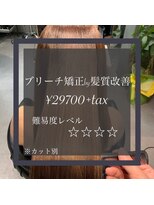 ヴィオラスバイポッシュ ギンザ(Violus by Posh GINZA) ブリーチ矯正by髪質改善