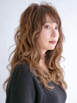 アース 三軒茶屋店(HAIR&MAKE EARTH) 三軒茶屋_レディース_ロング_ブラウン_コテ巻き_パーマ_小顔