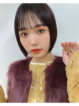 サンドシーン(sand scene) 20代30代40代丸みショートボブマッシュ前下がりレイヤー