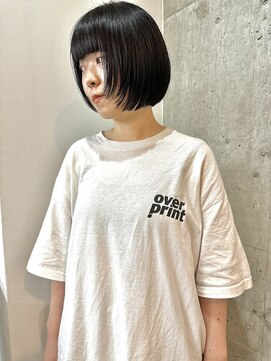 サクラ オモテサンドウ(SAKURA) 乾かすだけで決まるボブ×フェイスレイヤー　ラベンダーブラック